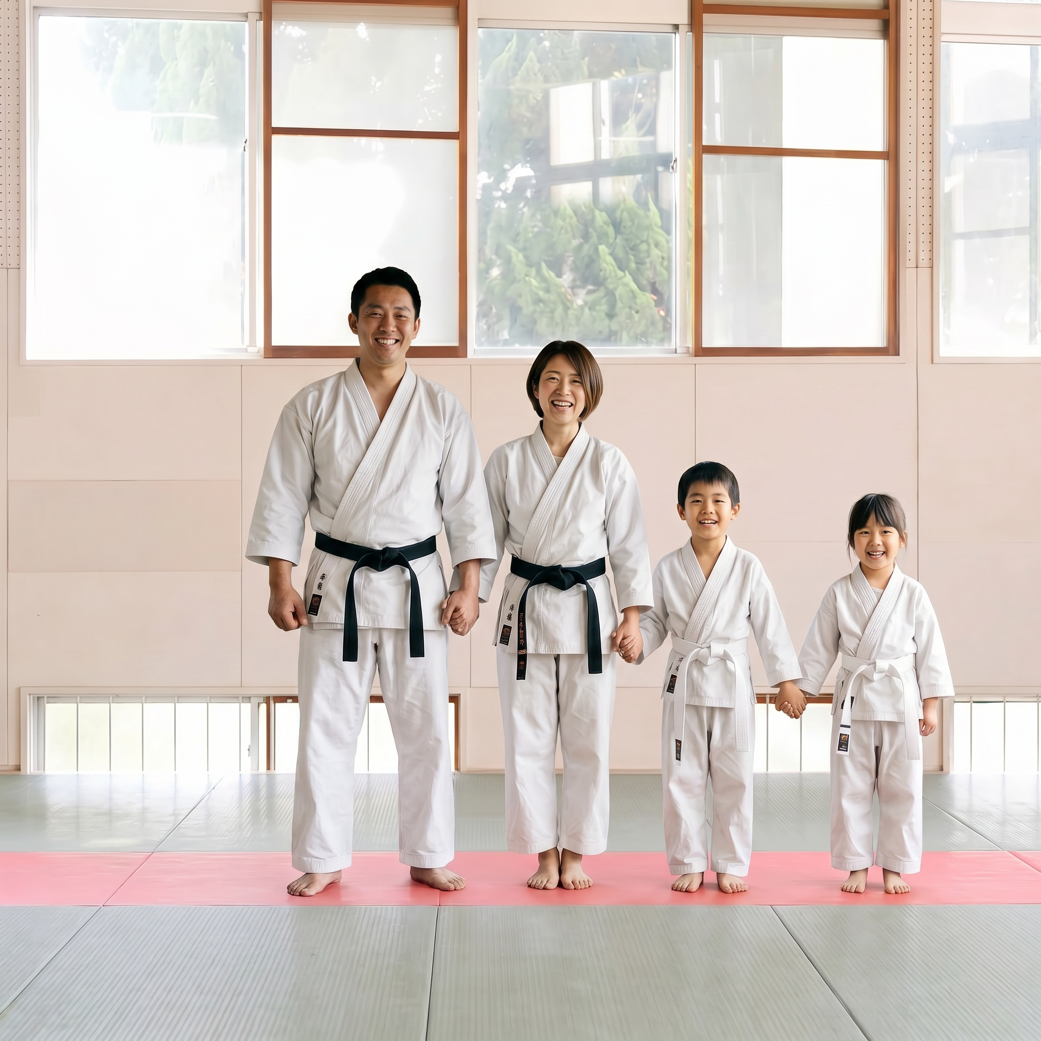 親子で笑顔になる合氣道体験のイメージ